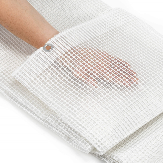 Plandeka 4x4m 100g/m2 gruba płachta ochronna biała, transparentna