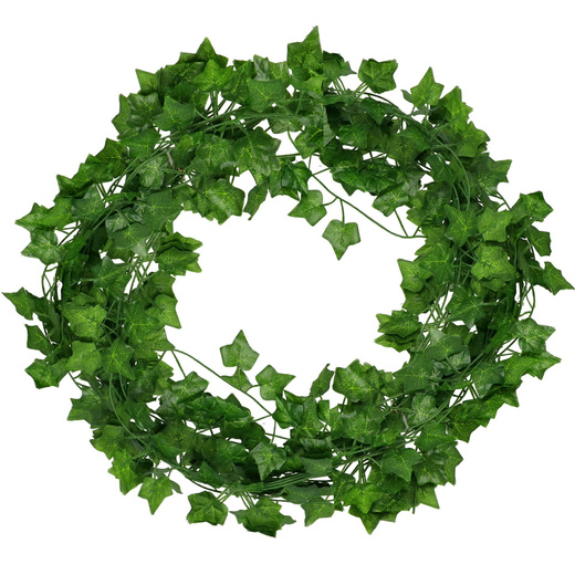 Girlanda sztuczne liście bluszcz dekoracja na ścianę 6 pnącz winorośl 208 cm