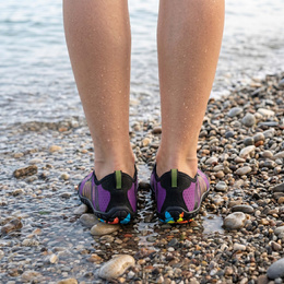 Buty do wody damskie rozm. 40 szybkoschnące buty na plażę, do pływania fioletowo-czarne