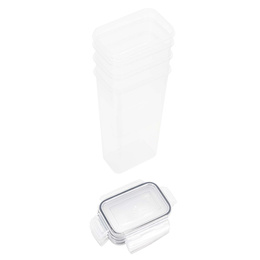 Pojemniki kuchenne do przechowywania żywności z pokrywką zestaw 24 szt. z naklejkami, przeźroczyste