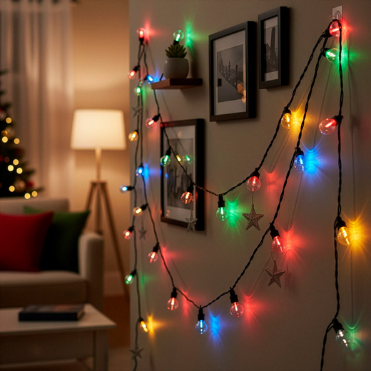 Lampki choinkowe żarówki 20 Led oświetlenie zewnętrzne girlanda 13 m multikolor