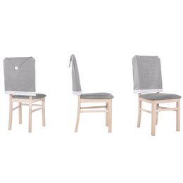 Pokrowiec na krzesło, czapka Mikołaja szara