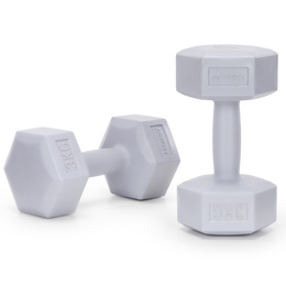 Ciężarki 2x3 kg hexagonalne do ćwiczeń fitness hantle zestaw 2 szt. szare