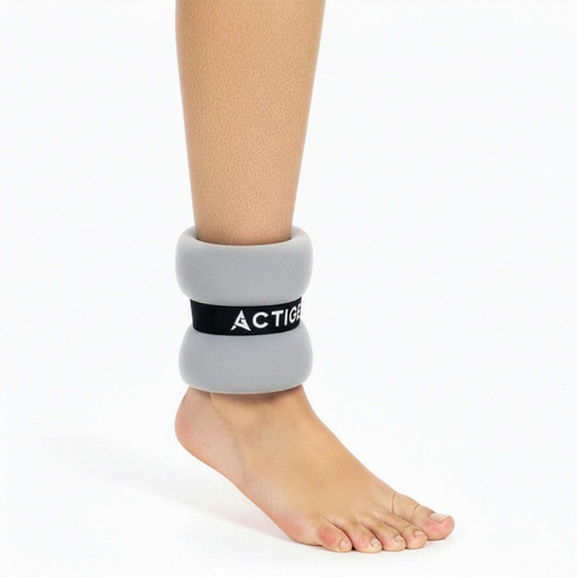 Obciążenia na ręce i nogi 2x0,5 kg do treningu fitness i cardio, szare
