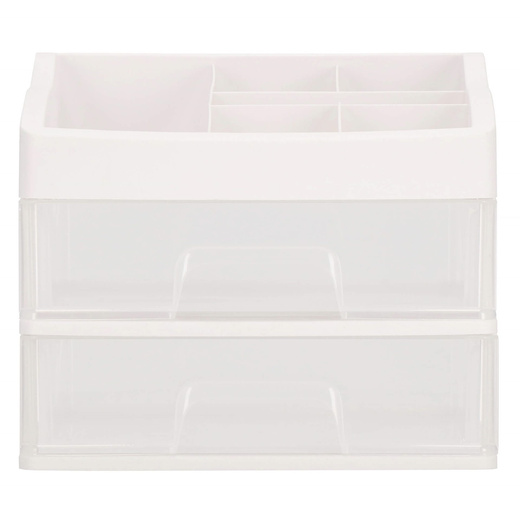 Organizer na kosmetyki 34x30x25cm mleczny pojemnik na biżuterię z przegródkami