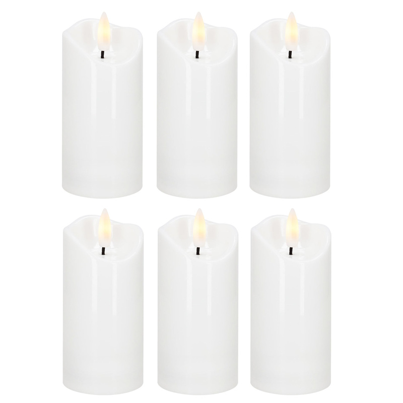 Świece elektryczne LED 6 szt. wkłady do znicza 10 cm świeczki na baterie