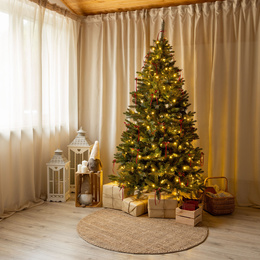 Choinka sztuczna 220 cm Premium Royal Trees świerk syberyjski z drewnianym stojakiem