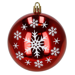 Bombki choinkowe 14 szt. mix wzorów: okrągłe, muchomorek, sowa, wiewiórka, dekoracje świąteczne, czerwone