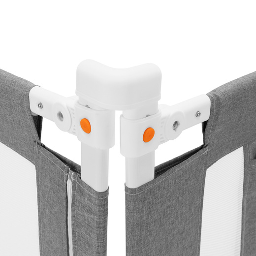 Barierka ochronna do łóżka 160 cm zabezpieczająca uniwersalna dla dzieci składana szara