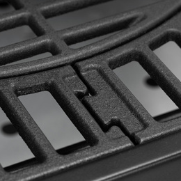 Grill węglowy, ogrodowy z pokrywą, termometr, ruszt emaliowany