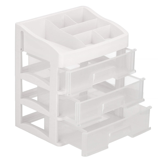 Organizer na kosmetyki 26,5x23,3x17cm mleczny pojemnik na biżuterię z przegródkami