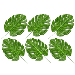 Sztuczna monstera liście 6 szt. dekoracja roślinna zielona