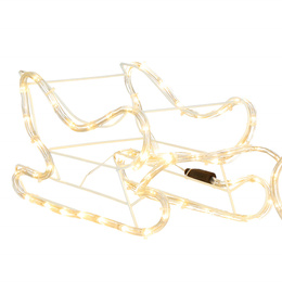 Renifer Led świąteczny z saniami 100 cm świetlna dekoracja biały ciepły