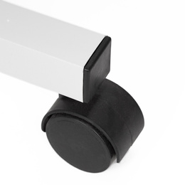 Stolik na kółkach regulowany 76-86 cm biurko mobilne pod laptopa biały