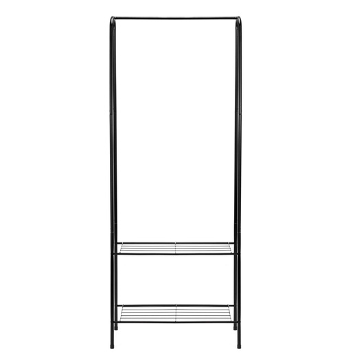 Wieszak stojący na ubrania z półką na buty 150x60x34 cm wolnostojący stojak do garderoby