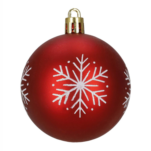 Bombki choinkowe 36 szt. zestaw dekoracje świąteczne ozdoby nietłukące czerwone