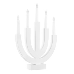 Świecznik adwentowy Led z 5 świecami bożonarodzeniowy świąteczny na baterie biały