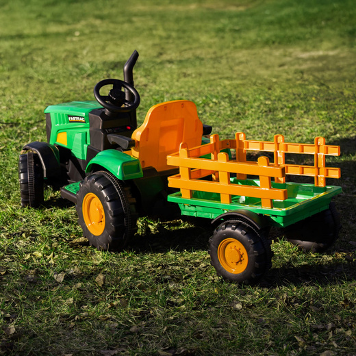 Traktor z przyczepą dla dzieci elektryczny jeździk na akumulator sterowany pilotem