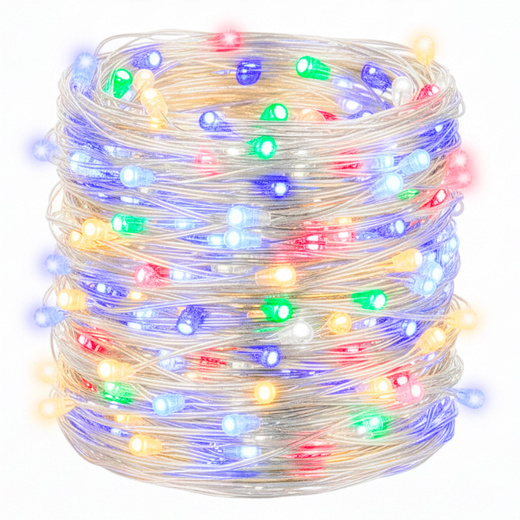 Lampki choinkowe 100 LED druciki mikro na baterie