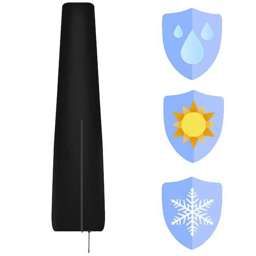 Pokrowiec na parasol ogrodowy 205cm wodoodporny czarny