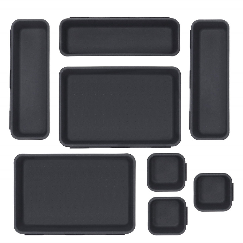 Pojemnik do szuflady 8szt. wielofunkcyjny wkład, organizer czarny