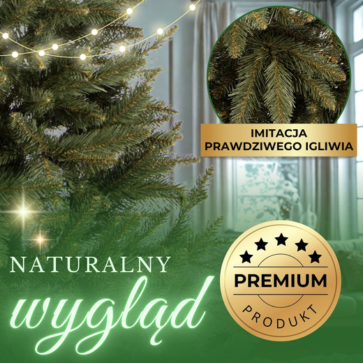 Choinka sztuczna premium 250 cm świerk naturalny