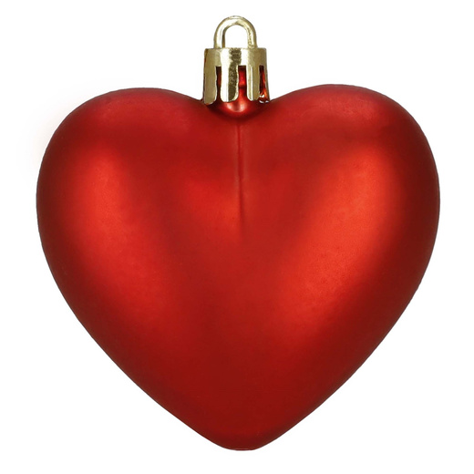 Bombki choinkowe 16 szt. zestaw dekoracji świątecznych, nietłukące, serca, czerwone