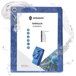 Plandeka 4x4m 60g/m2 gruba płachta ochronna niebieska