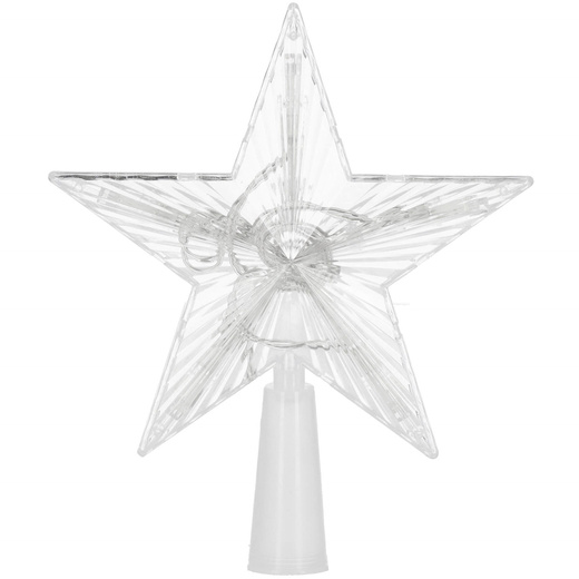 Czubek na choinkę świecąca gwiazda 10 Led szpic ciepły biały