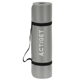 Mata do jogi, ćwiczeń fitness 183x61 cm antypoślizgowa, materac do stretchingu szary