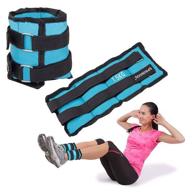 Obciążniki do ćwiczeń 2x 1,5kg niebieskie