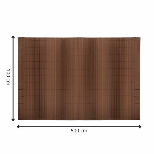 Osłona PVC maskująca na balkon, taras, ogrodzenie 500x100 cm brązowa