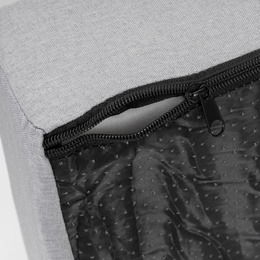 Schodki dla psa do łóżka 30 cm podest, rampa 3-stopniowa, miękkie schody szare