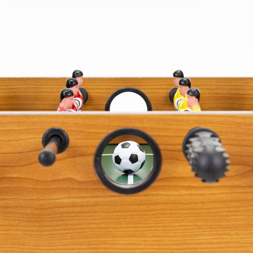 Stół piłkarski z uchwytami, drewniany 69x35 cm piłkarzyki, gra dla dzieci
