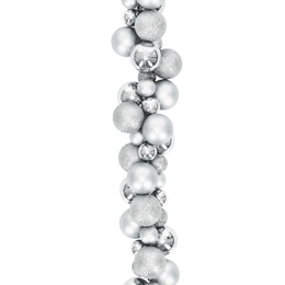 Girlanda świąteczna 160 cm łańcuch z bombek 130 szt. srebrne