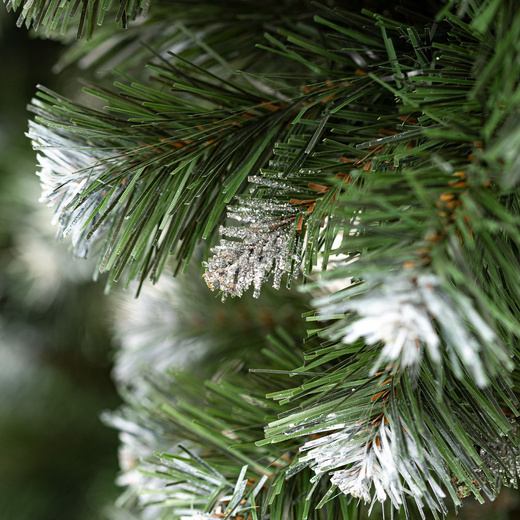 Choinka sztuczna na pniu 160 cm sosna diamentowa, ośnieżona, jak żywa gęsta nowoczesna