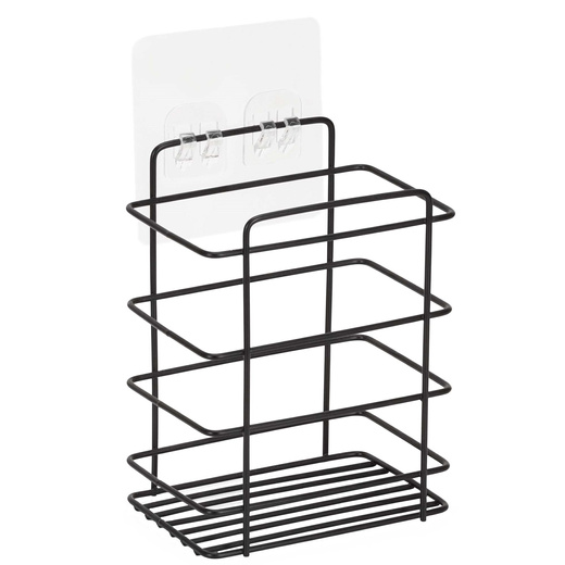 Półki łazienkowe, zestaw 5 szt. półka pod prysznic, wisząca, czarne