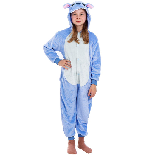 Piżama kigurumi Stitch kombinezon jednoczęściowy dziecięcy rozmiar 120-130 cm