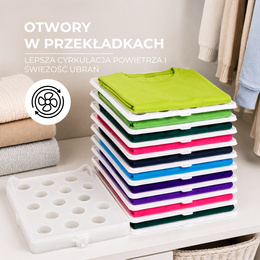 Organizer do przechowywania ubrań, przegródki 10 szt. pojemnik do szafy, garderoby