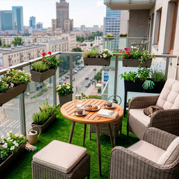 Sztuczna trawa 1x5 m w rolce zielona wykładzina na taras balkon do ogrodu 20 mm