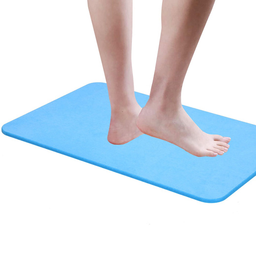 Mata łazienkowa diatomitowa 60x40x0,9 cm antypoślizgowy dywanik niebieski