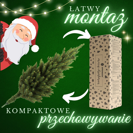 Choinka sztuczna 150 cm świerk skandynawski, gęste świąteczne drzewko jak żywe
