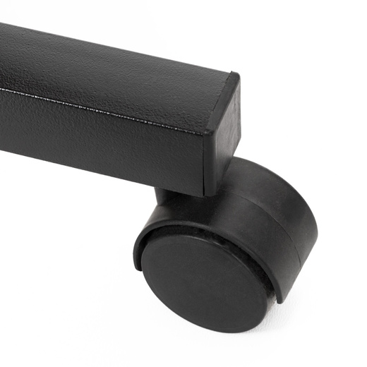 Stolik na kółkach regulowany 76-86 cm biurko mobilne pod laptopa ciemnobrązowe