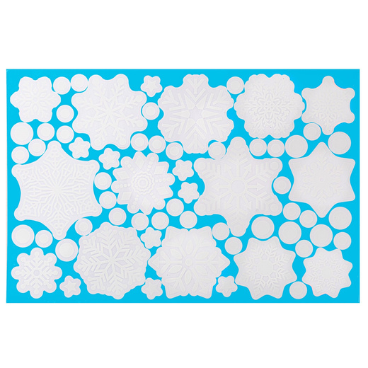 Naklejki świąteczne na okno 65 szt. płatki śniegu, ozdoby samoprzylepne, białe