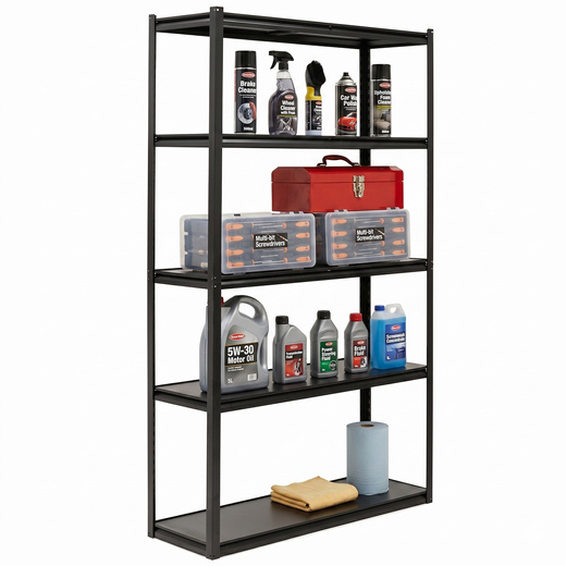 Regał magazynowy 200x120x40 cm 5 półek do przechowywania, garażu 750 kg metalowy