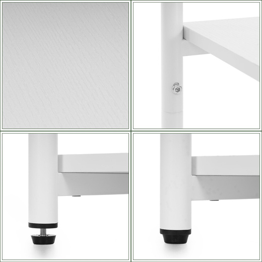 Szafka nocna, stolik z półkami do sypialni 35x31x59 cm nakastnik, biały