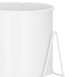 Stojący kwietnik 22 cm stojak z doniczką na kwiaty nowoczesny loft biały mat