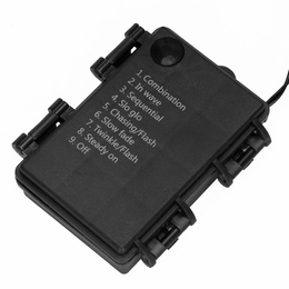 Lampki choinkowe 100 Led na baterie biały ciepły z pilotem