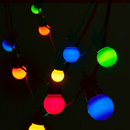 Lampki choinkowe, świąteczne oświetlenie IP44 5 m 10 LED girlanda zewnętrzna, żarówki dekoracyjne