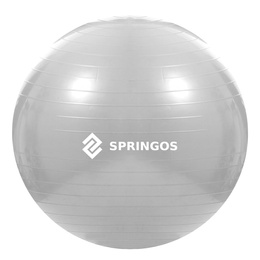 Piłka fitness gimnastyczna do ćwiczeń 75 cm szara z pompką